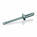 Goebel Blind Rivet, Dome Head, 3/16 in Dia., Steel Body, 500 PK SBS-62